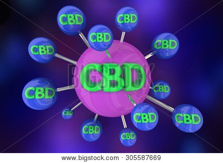 CBD Cannabidiol Marijuana Cannabis Dealer Network Connections 3d Illustration