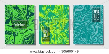 Beautiful Marble Prints, Vector Cover Design Templates. Fluid Marble Stone Texture Iinteriors Fashio