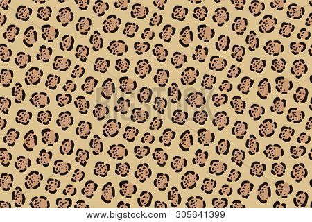 Jaguar Print. Seamless Big Cat Cowhide Texture.