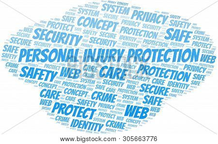 Personal Injury Protection Word Cloud. Wordcloud Made With Text Only.