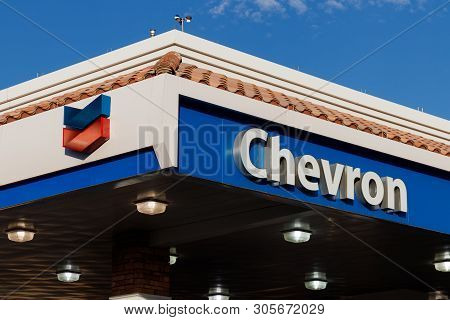 Las Vegas - Circa June 2019: Chevron Retail Gas Station. Chevron Traces Its Roots To The Standard Oi