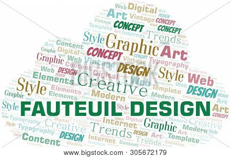 Fauteuil Design Word Cloud. Wordcloud Made With Text Only.