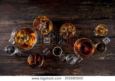 Selection Of Hard Strong Alcoholic Drinks