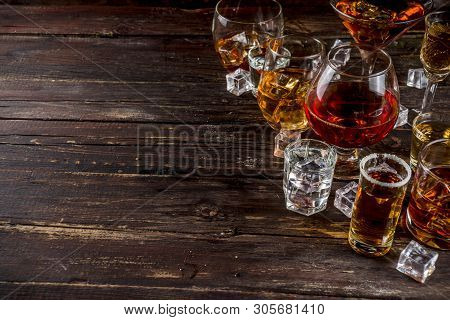 Selection Of Hard Strong Alcoholic Drinks