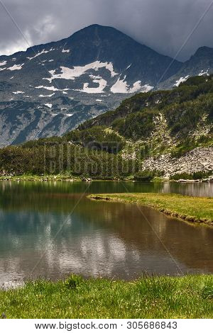 Amazing View Of Muratovo Lake And Reflection Of Banski Suhodol Peak, Pirin Mountain, Bulgaria