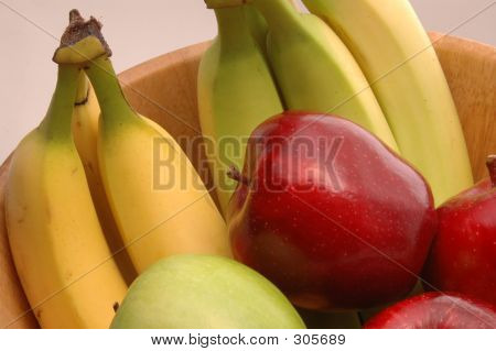 As bananas maçãs verde vermelho 1