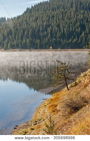 Autumn View Of Golyam Beglik Reservoir, Rhodopes Mountain, Bulgaria