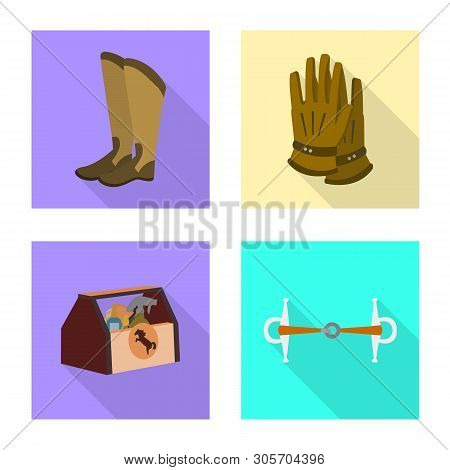 Vector Illustration Of Track And Racing  Symbol. Set Of Track And Riding Stock Vector Illustration.