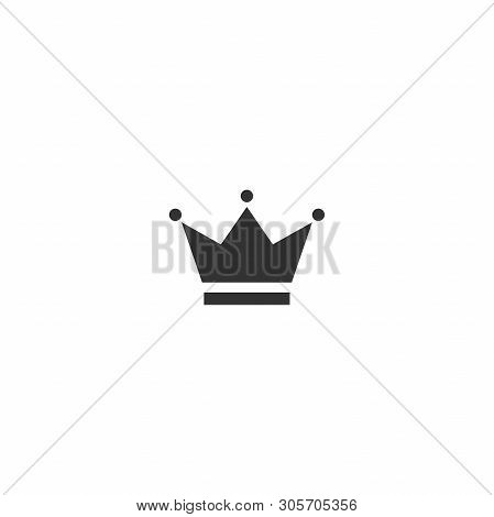 Crown Icon Isolated On White. Royal, Luxury, Vip, First Class Sign. Winner Award. Monarchy, Authorit