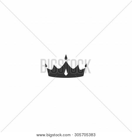 Crown Icon Isolated On White. Royal, Luxury, Vip, First Class Sign. Winner Award. Monarchy, Authorit
