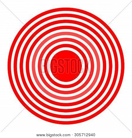 Creative Illustration Of Pill Target Spot Symbol, Medical Painkiller Drug Icon Isolated On Backgroun