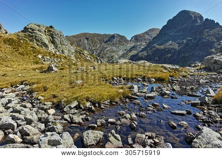 Landscape Of Orlovets Peak From Elenski Lakes, Rila Mountain, Bulgaria
