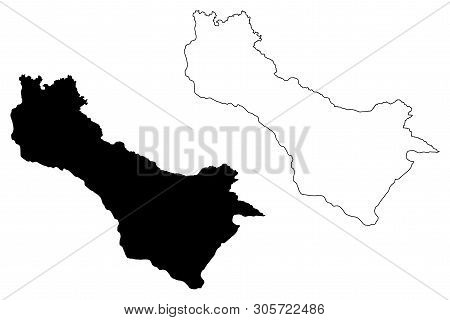 Carchi Province (republic Of Ecuador, Provinces Of Ecuador) Map Vector Illustration, Scribble Sketch