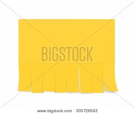 Creative Illustration Of Empty Blank Sheet Paper Advertising With Tear-off Cut Slips Isolated On Bac