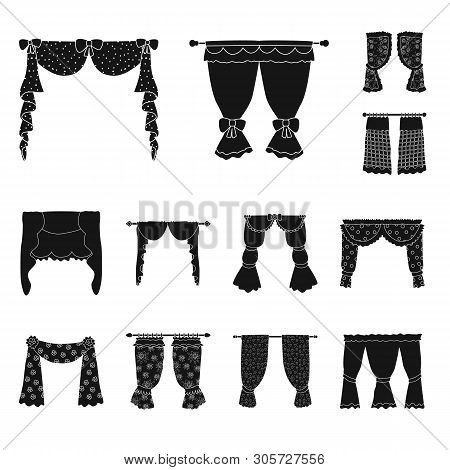 Isolated Object Of Garter And Blinds Symbol. Collection Of Garter And Drapery Stock Vector Illustrat