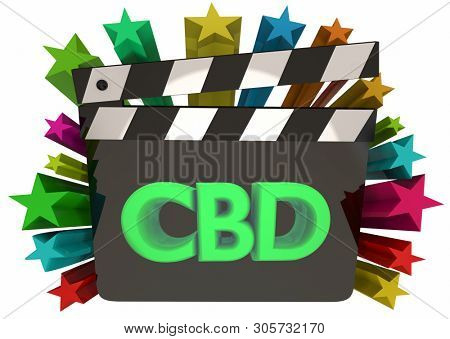 CBD Cannabidiol Marijuana Cannabis Movies Film Commercial 3d Illustration
