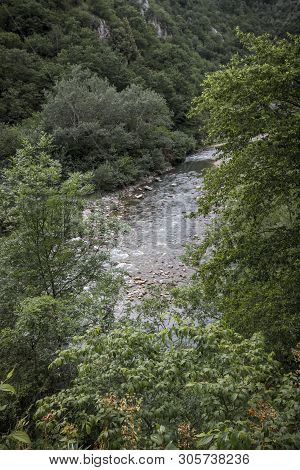 Top View Of The Platano River Canyon. The Gorges Of The Platano River Are Located In Balvano In The 