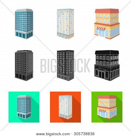 Vector Design Of Construction And Building Sign. Set Of Construction And Estate Stock Vector Illustr