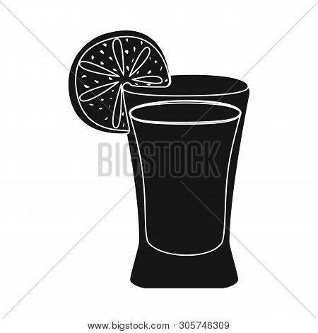 Vector Design Of Cocktail And Glass Logo. Set Of Cocktail And Lemon Vector Icon For Stock.