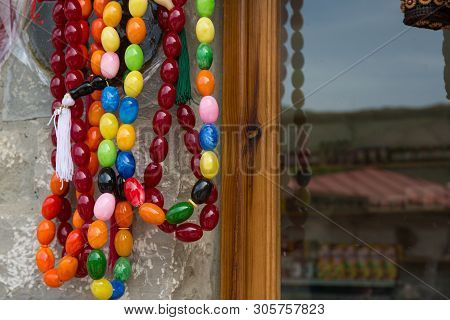 Souvenirs Shop In Lagich Village, Azerbaijan. Beautiful Photo Of Souvenir Shops In The Village Bazaa