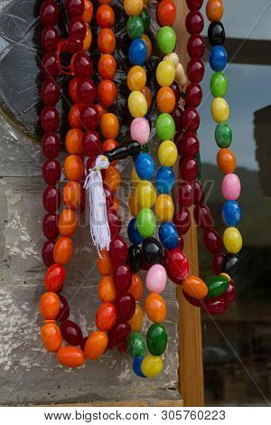 Souvenirs Shop In Lagich Village, Azerbaijan. Beautiful Photo Of Souvenir Shops In The Village Bazaa