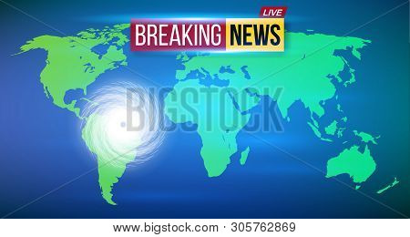 Creative Illustration Of Realistic Hurricane Cyclone Wind, Tropical Typhoon Spiral Storm, Spin Vorte