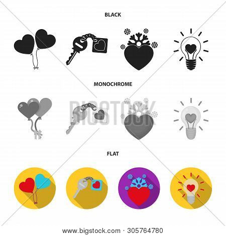 Vector Illustration Of Abstract And Shape Icon. Set Of Abstract And Love Vector Icon For Stock.