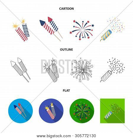 Vector Illustration Of Festival And Summer Symbol. Collection Of Festival And Holiday Vector Icon Fo