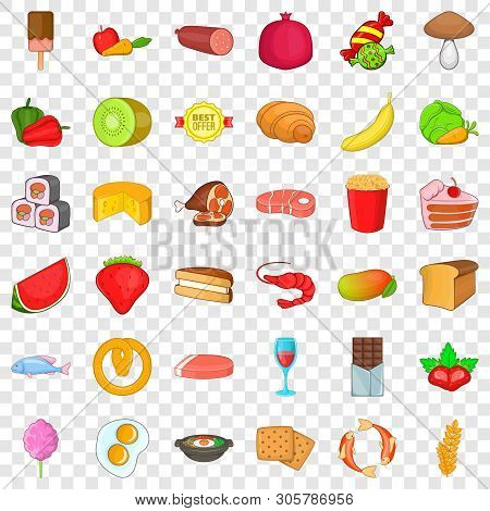 Offer Icons Set. Cartoon Style Of 36 Offer Vector Icons For Web For Any Design