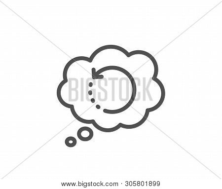 Recovery Info Line Icon. Backup Data Sign. Restore Information Symbol. Quality Design Element. Linea