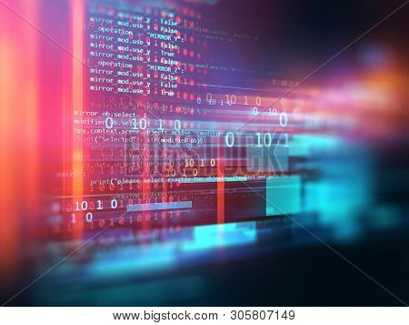 Programming Code Abstract Technology Background Of Software Developer And  Computer Script
