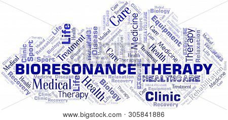 Bioresonance Therapy Word Cloud. Wordcloud Made With Text Only.