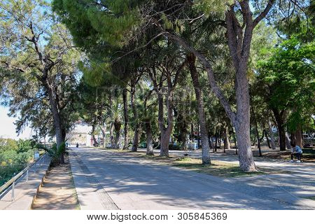 Antalya, Turkey - May 19, 2019: Karaalioglu Park Walk Through The Antali Park