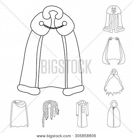 Vector Design Of Robe And Garment Sign. Set Of Robe And Cloth Stock Vector Illustration.