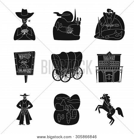 Vector Design Of Danger And Culture Icon. Set Of Danger And West Stock Vector Illustration.