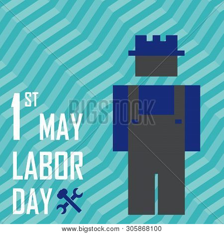 May 1st Labor (labour) Day Illustration Conceptual Construction Stock Vector.eps10.