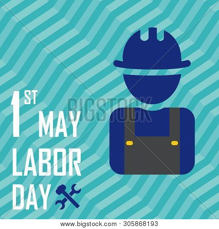 May 1st Labor (labour) Day Illustration Conceptual Construction Stock Vector. Eps10.
