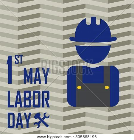 May 1st Labor (labour) Day Illustration Conceptual Construction Stock Vector. Eps10.