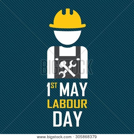 May 1st Labor (labour) Day Illustration Conceptual Construction Stock Vector. Eps10.
