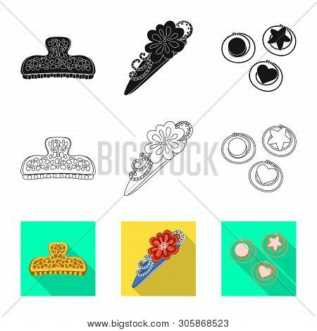 Vector Illustration Of Beauty And Fashion Logo. Set Of Beauty And Female Vector Icon For Stock.