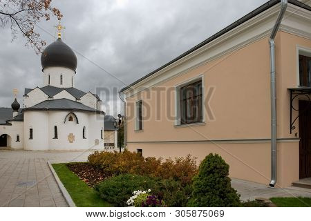 Marfo-mariinsky Convent Of Mercy. View Of The Holy Protection Cathedral. Moscow. Russia