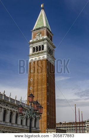 Image Campanile Di San Marco (st Mark Bell Tower) Located In Piazza San Marco.v Enice, Italy.