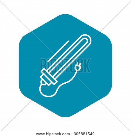 Plug Electric Heater Icon. Outline Plug Electric Heater Vector Icon For Web Design Isolated On White