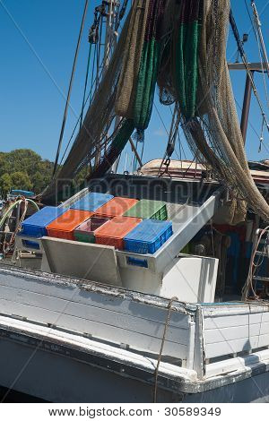 Garnele-Boote-Netze.