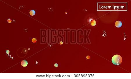 Recent Space Fantasy. Background Texture, Smoot. Elementary Colorific Illustration.  Red Colored Bac