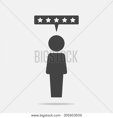 Customer Review Icon. Raiting And Feedback Illustration.  Layers Grouped For Easy Editing Illustrati