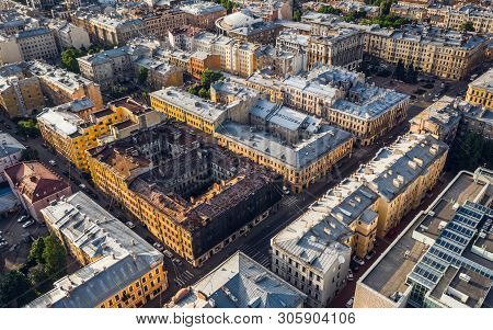 Aerial View Of Roofs In St. Petersburg