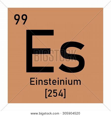 Illustration Of The Periodic Table Einsteinium Chemical Symbol