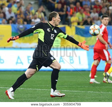 Lviv, Ukraine - June 7, 2019: Goalkeeper Andriy Pyatov Of Ukraine In Action During The Uefa Euro 202