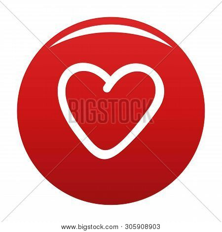 Greedy Heart Icon. Simple Illustration Of Greedy Heart Vector Icon For Any Design Red